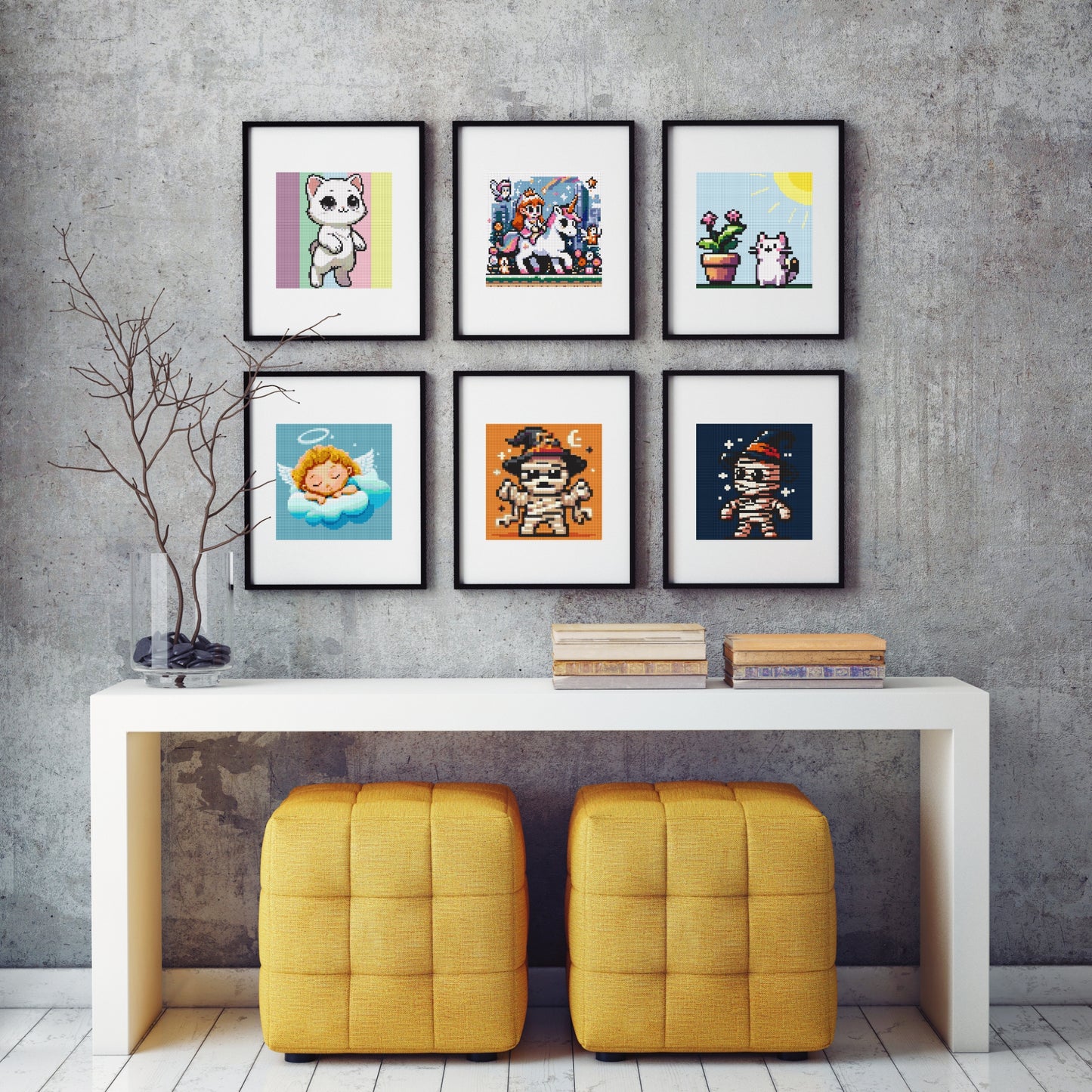 Pastel Kitten Mini Diamond Painting Kit