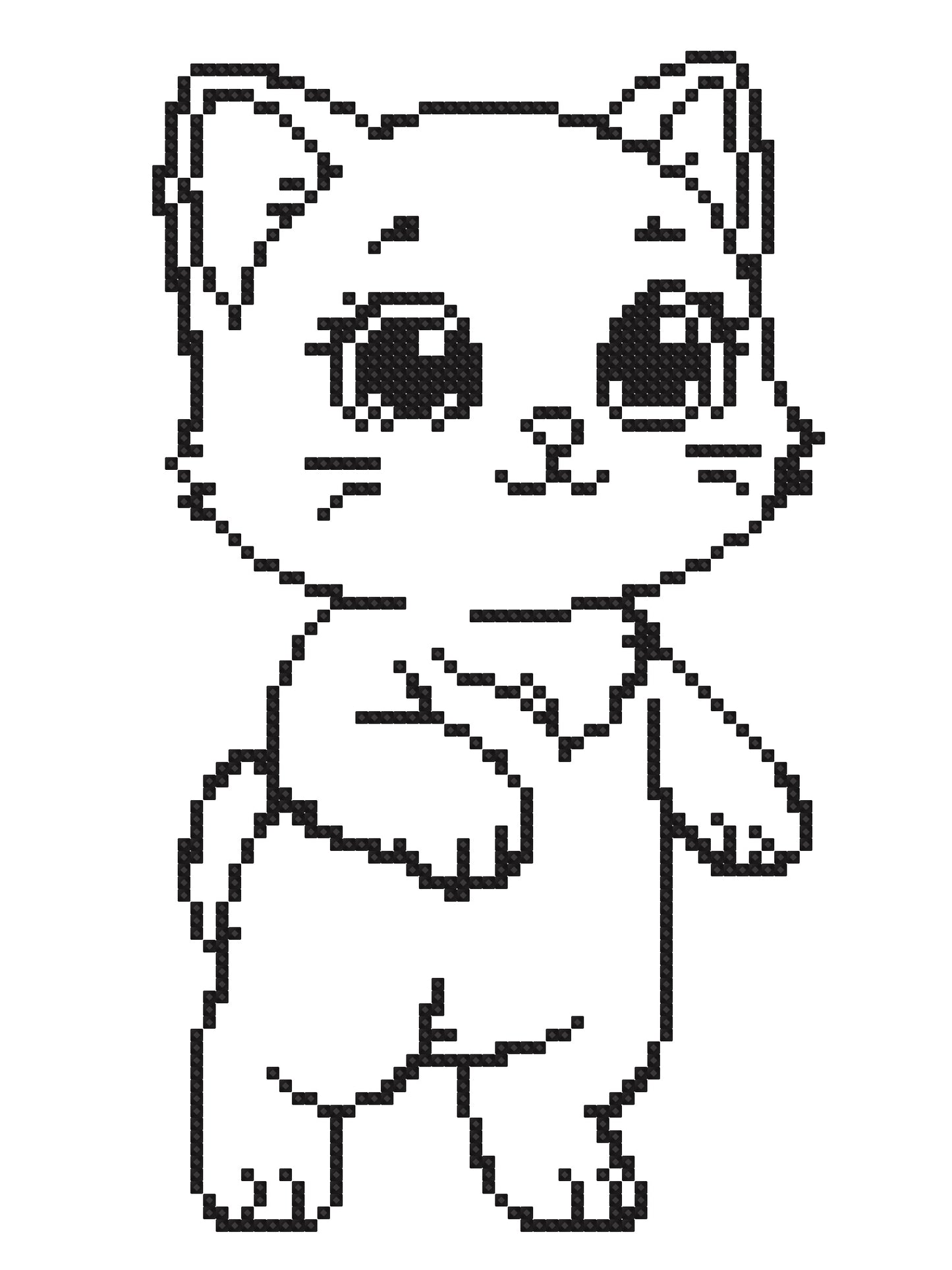 Pastel Kitten Coloring Page