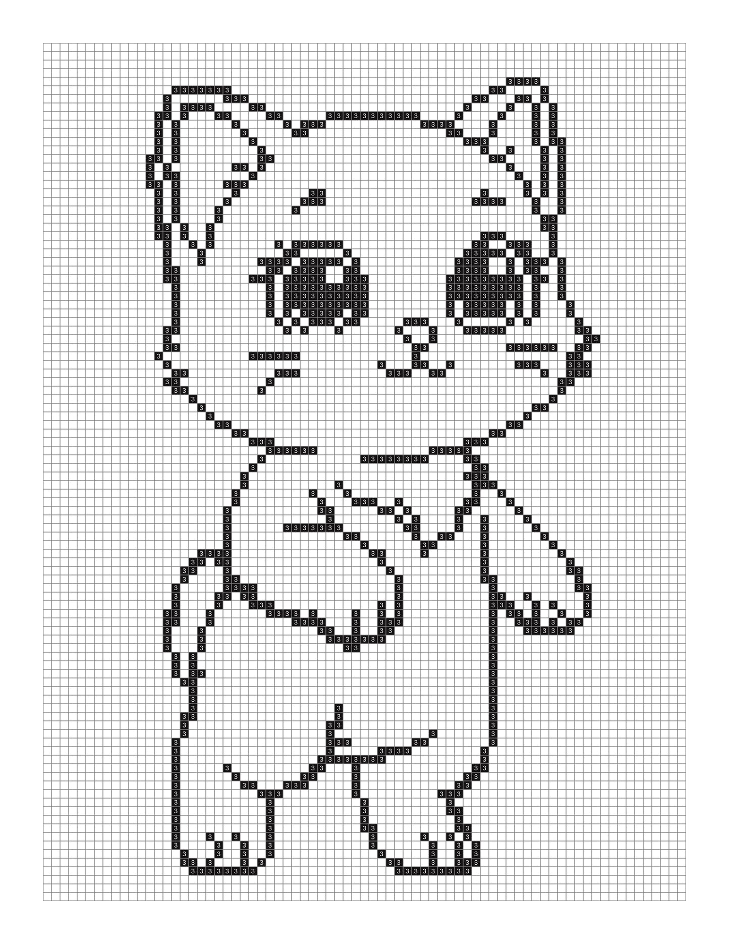 Pastel Kitten Coloring Page