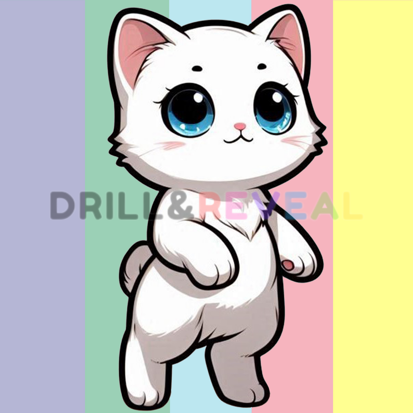 Pastel Kitten Mini Diamond Painting Kit