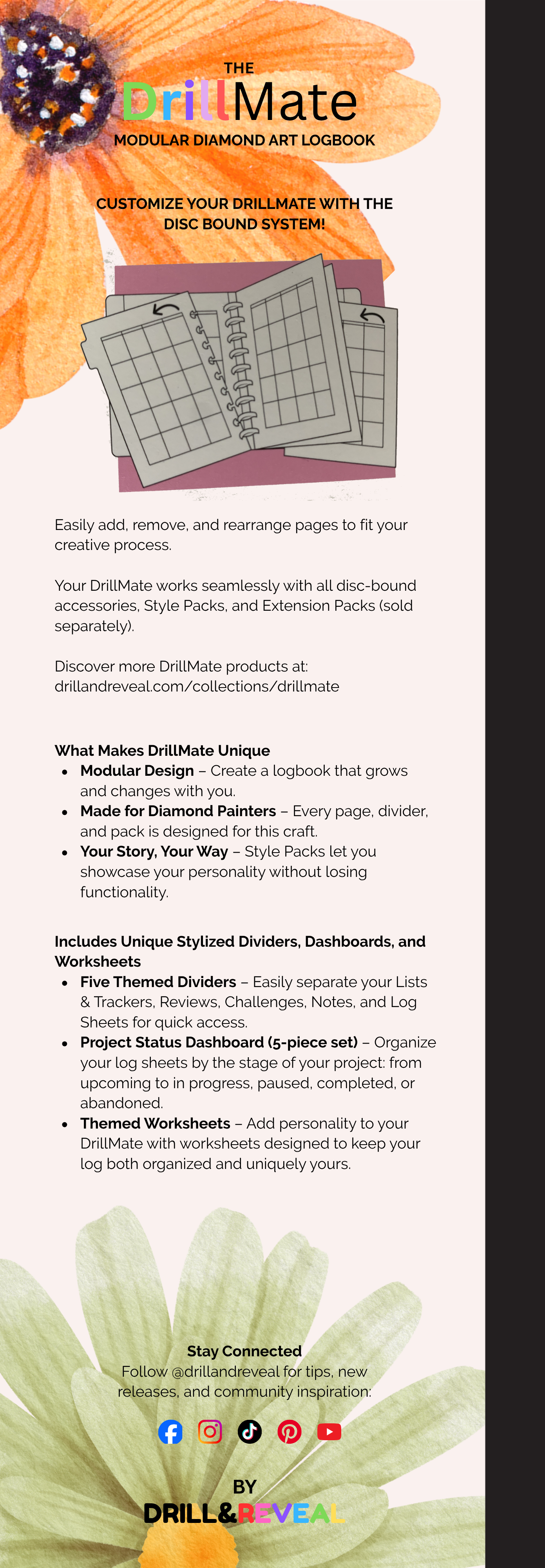Okay, Bloomer! DrillMate Modular Diamond Painting Logbook