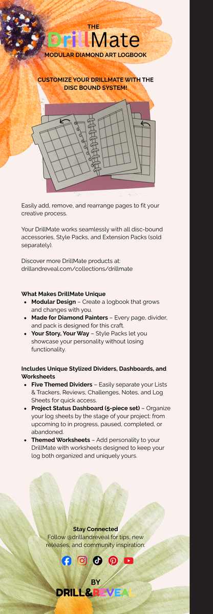 Okay, Bloomer! DrillMate Modular Diamond Painting Logbook