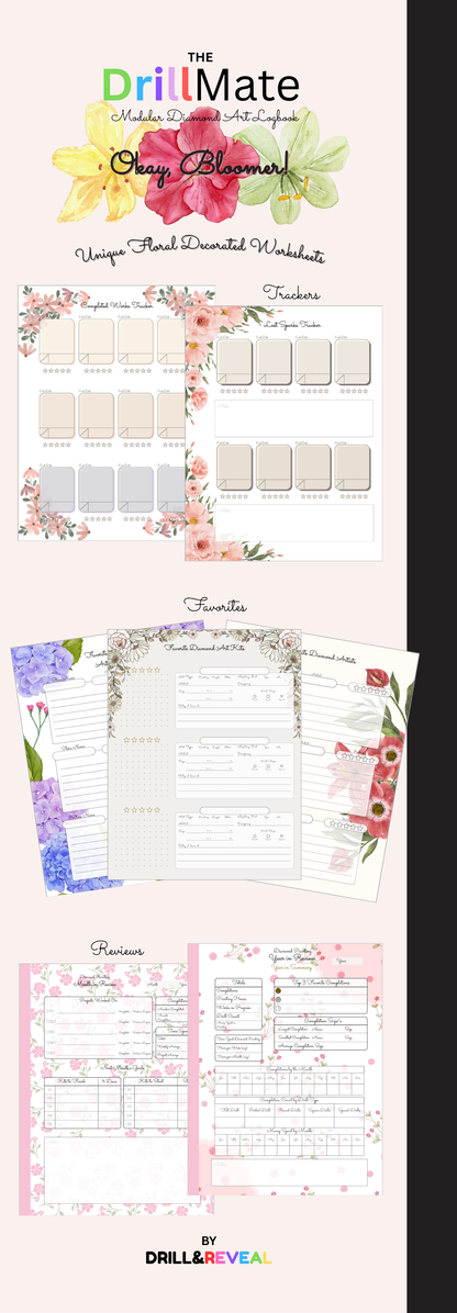Okay, Bloomer! DrillMate Modular Diamond Painting Logbook