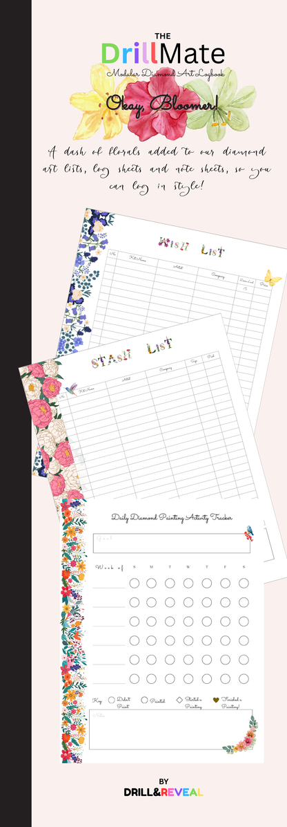 Okay, Bloomer! DrillMate Modular Diamond Painting Logbook