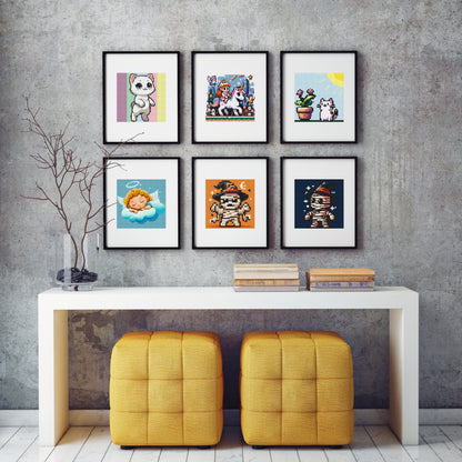 Pastel Kitten Mini Diamond Painting Kit